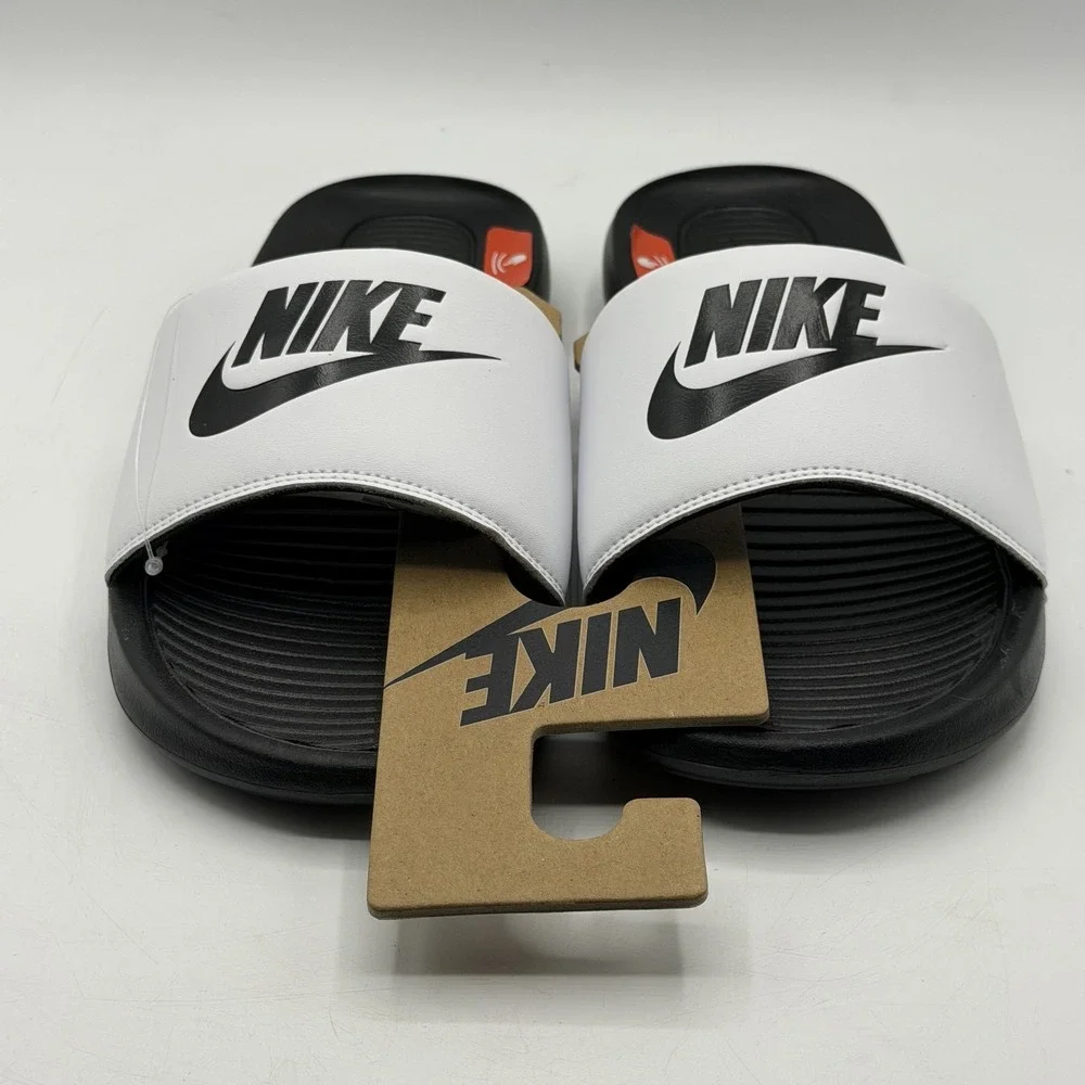 Nike Victori One CN9675-005 Mens Size 8 Black White Slide Synthetic Casual Shoes